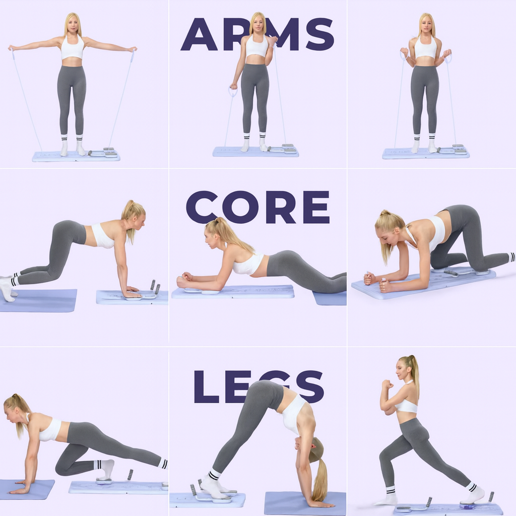 Foldable Pilates Reformer Board for Home